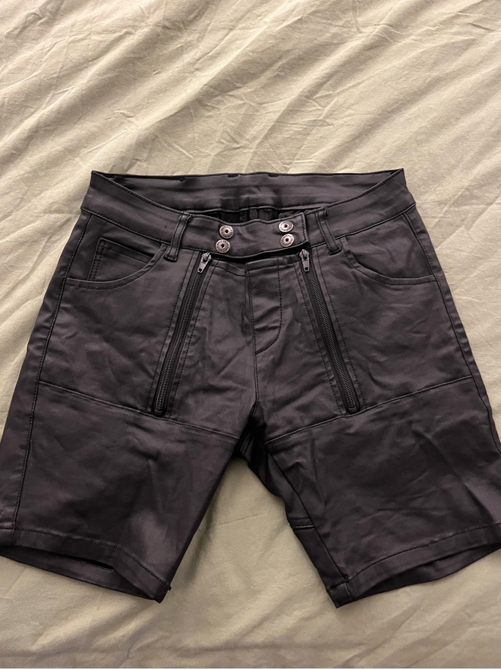 Cellblock13 leather fetish shorts